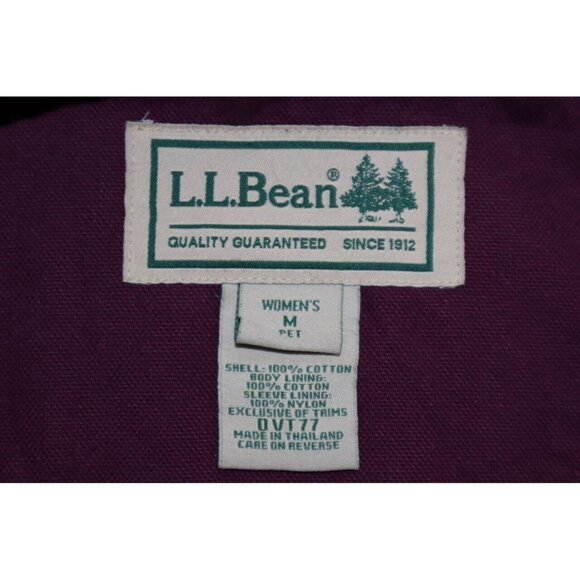 Vintage 90s LL Bean Barn Chore Jacket Canvas Lined Chore Coat Women Sz M - Picture 5 of 9